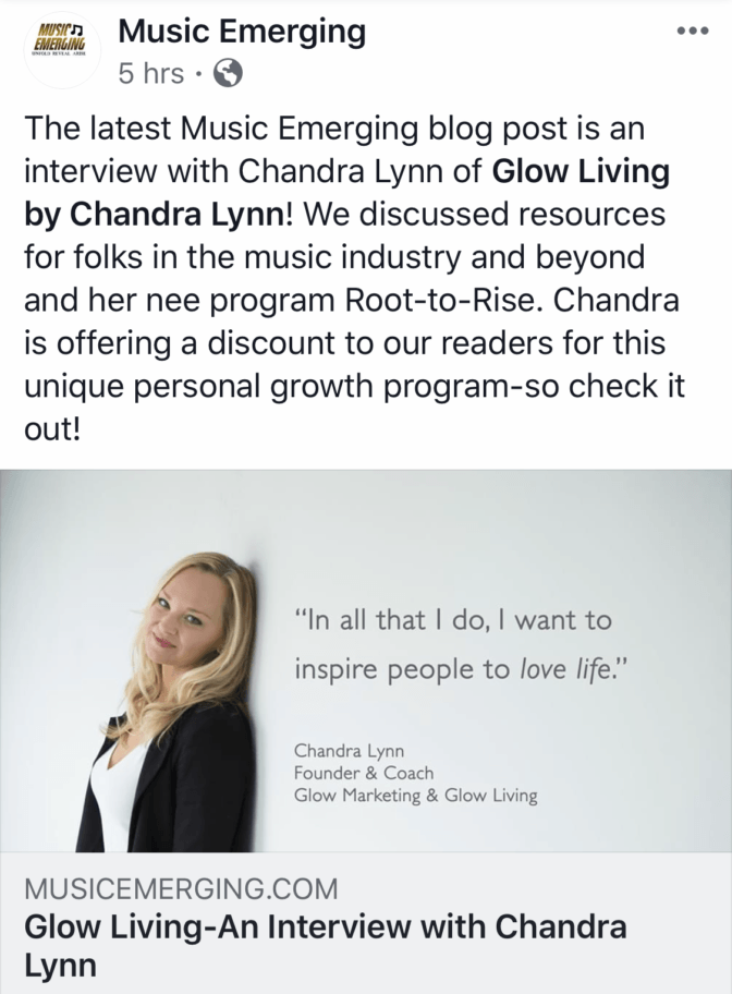Music Emerging Blog Interview with Chandra Lynn